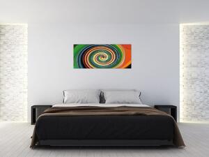Absztrakt kép - színes spirál (120x50 cm)