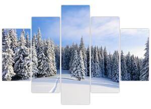 Kép - Tél az erdőben (150x105 cm)