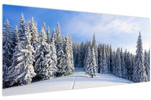 Kép - Tél az erdőben (120x50 cm)