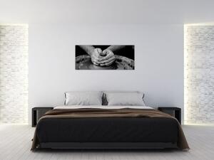 Fekete-fehér kép - kerámia gyártás (120x50 cm)