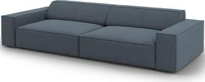 Kék szövet háromüléses kanapé MICADONI Jodie 204 cm