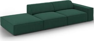 Zöld szövet háromüléses kanapé MICADONI Jodie 262 cm, bal