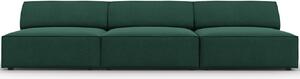 Zöld szövet háromszemélyes kanapé MICADONI Jodie 240 cm