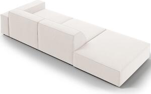 Bézs szövet háromszemélyes kanapé MICADONI Jodie 262 cm, bal