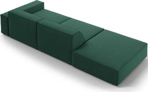 Zöld szövet háromüléses kanapé MICADONI Jodie 262 cm, bal
