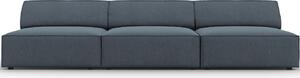 Kék szövet háromszemélyes kanapé MICADONI Jodie 240 cm