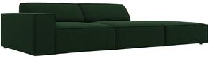Palack zöld bársony háromszemélyes kanapé MICADONI Jodie 262 cm, jobb