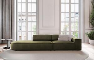 Zöld bársony kanapé MICADONI Jodie 262 cm, bal
