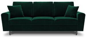 MICADONI MOGHAN sötétzöld bársony kanapéágy 235 cm