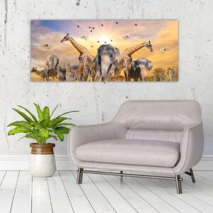 Kép - Afrikai állatok (120x50 cm)