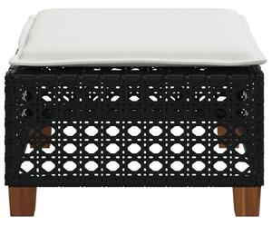VidaXL fekete polyrattan kerti szék párnával 63,5 x 56 x 32 cm
