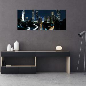 Éjszakai metropolisz képe (120x50 cm)