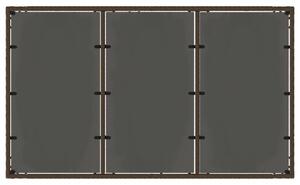 VidaXL barna polyrattan üveglapos kerti asztal 150 x 90 x 75 cm