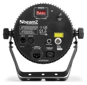 Beamz BX100 PAR, LED reflektor, 6x6 W, 4-in1-RGBW-LED, 12x Strobe-LED, RG-lézer