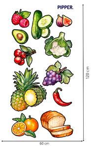 PIPPER. Falmatrica "Gyümölcsök és zöldségek" 60x120cm Anyag: Textil matrica