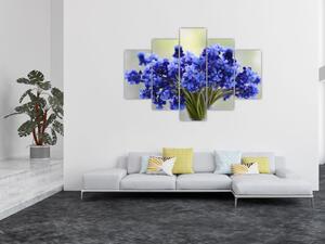 Kék virágos csokor képe (150x105 cm)