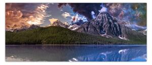 A tó és a hegyek képe (120x50 cm)