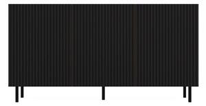 Aldabra MIX Kama 3 komód (egyenes mintázat), 150x78x40 cm, tölgy-fekete