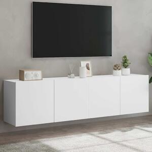 2 db fehér falra szerelhető TV-szekrény 80 x 30 x 41 cm