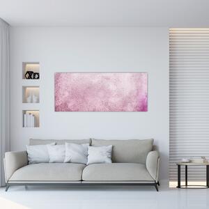 Kép - Mandala rózsaszín falon (120x50 cm)