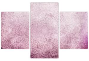 Kép - Mandala rózsaszín falon (90x60 cm)
