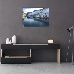 Kép - téli táj tóval (70x50 cm)