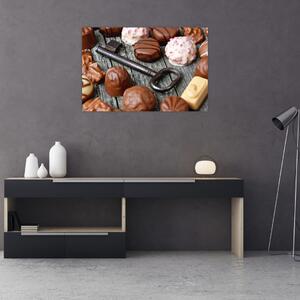 Csokoládé és a kulcs képe (90x60 cm)