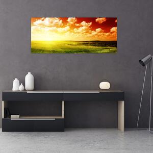 Rét képe ragyogó napfénnyel (120x50 cm)