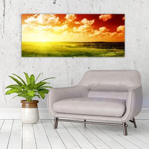 Rét képe ragyogó napfénnyel (120x50 cm)