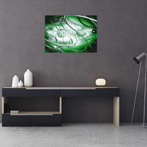 Zöld absztrakt kép (70x50 cm)