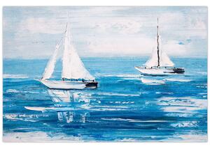 Kép - Egy jacht festése a tengeren (90x60 cm)