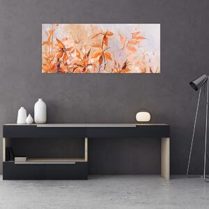 Kép - Festett virágok (120x50 cm)
