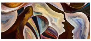 Kép - Absztrakció fejek (120x50 cm)
