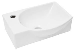 Mosdótál SAT Brevis 40,5x28 cm fehér fényes felülettel bal oldali akkumulátornyílás SATBRE4028L