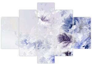 Kép - Virágok, textúrált festmény (150x105 cm)