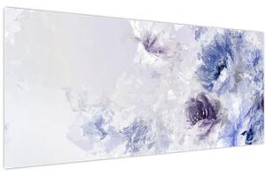 Kép - Virágok, textúrált festmény (120x50 cm)