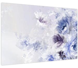 Kép - Virágok, textúrált festmény (90x60 cm)