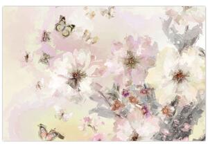 Kép - Virágok, festmény (90x60 cm)