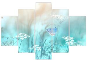 Kép - Pillangó kékben (150x105 cm)