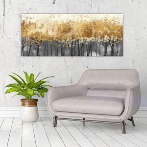 Kép - Arany fák (120x50 cm)