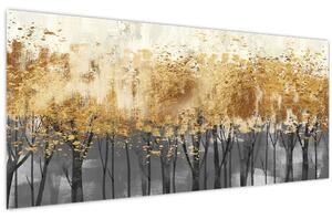 Kép - Arany fák (120x50 cm)