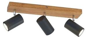 Lindby - Maniva 3 Mennyezeti Lámpa Black/Wood - Lampemesteren