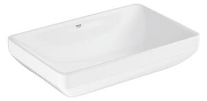 Asztali mosogató Grohe Euro Ceramic 60x40 cm alpesi fehér fényes felülettel akkumulátornyílás nélkül, túlfolyóval 102434SH00