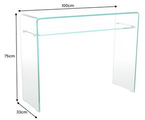 Design konzol Phantom 100 cm üveg