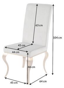 Design szék Rococo szürke / arany