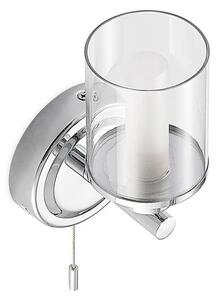 Lindby - Vinza Fali Lámpa Chrome/Clear - Lampemesteren