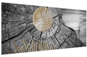 Kép - A fa törzse kollázsban (120x50 cm)