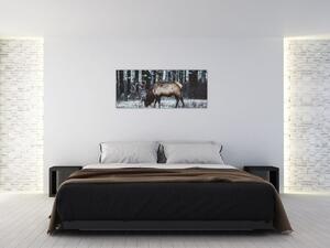 Kép - szarvas télen (120x50 cm)