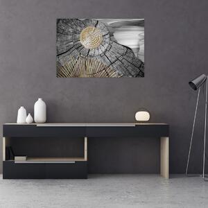 Kép - A fa törzse kollázsban (90x60 cm)