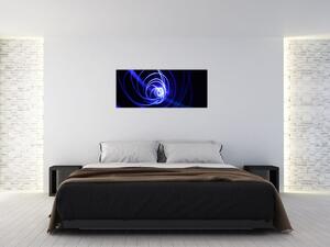 Kék spirálok képe (120x50 cm)
